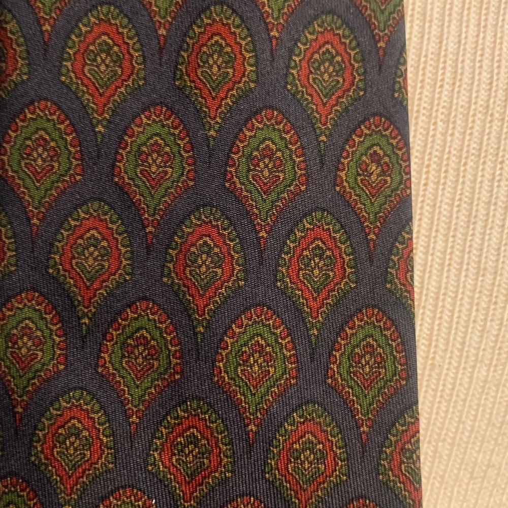 MARIANO RUBINACCI FOR LOUIS,BOSTON LUXURY DESIGNER CHOCOLATE BROWN SILK NECKTIE - Picture 4 of 15